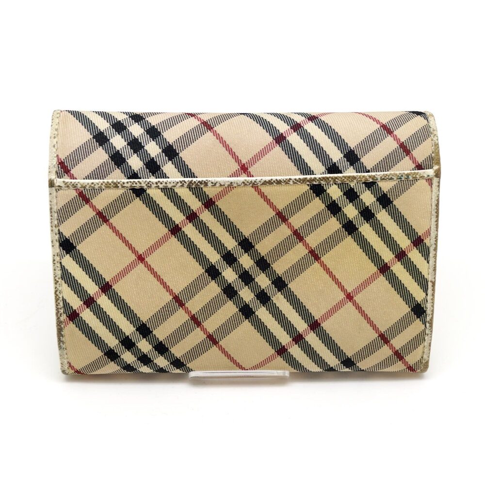 Burberry Canvas fold Beige Bi Wallet White - Picture 4 of 8